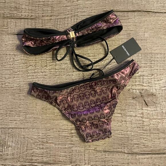 Zadig & Voltaire Bandeau Skull Bikini. - Picture 6 of 12